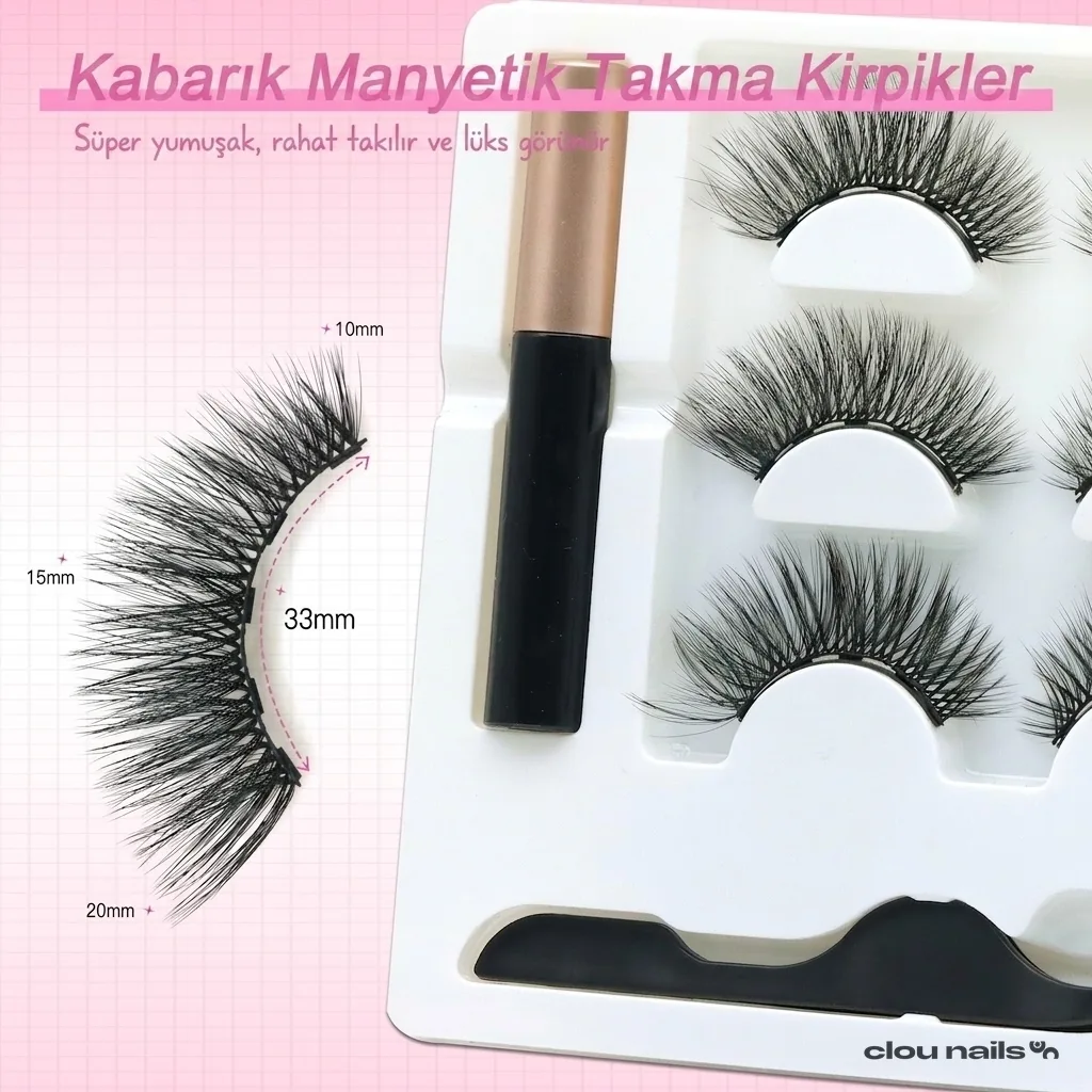 Tekrar Kullanilabilir Manyetik Kirpik - Model 1