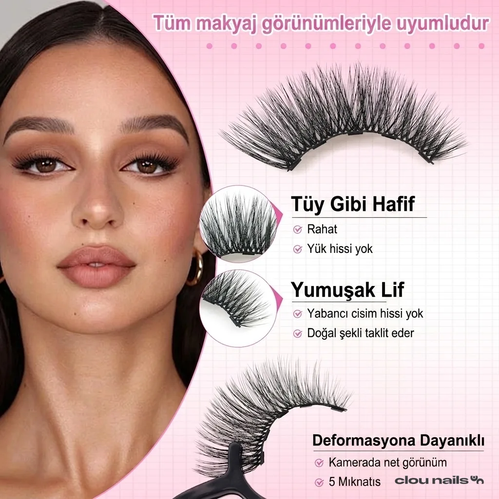 Tekrar Kullanilabilir Manyetik Kirpik - Model 2