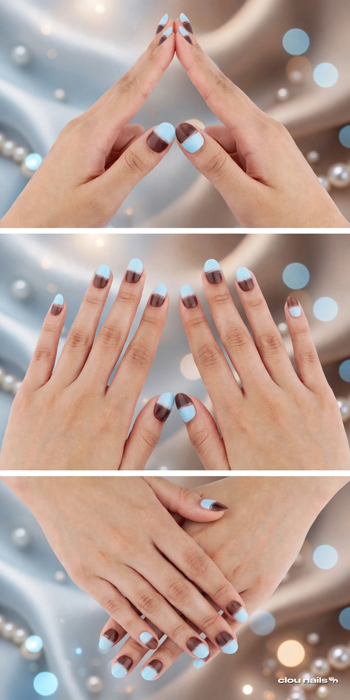 Nail Art Badem Kısa Press-On Takma Tırnak Seti (OV008)