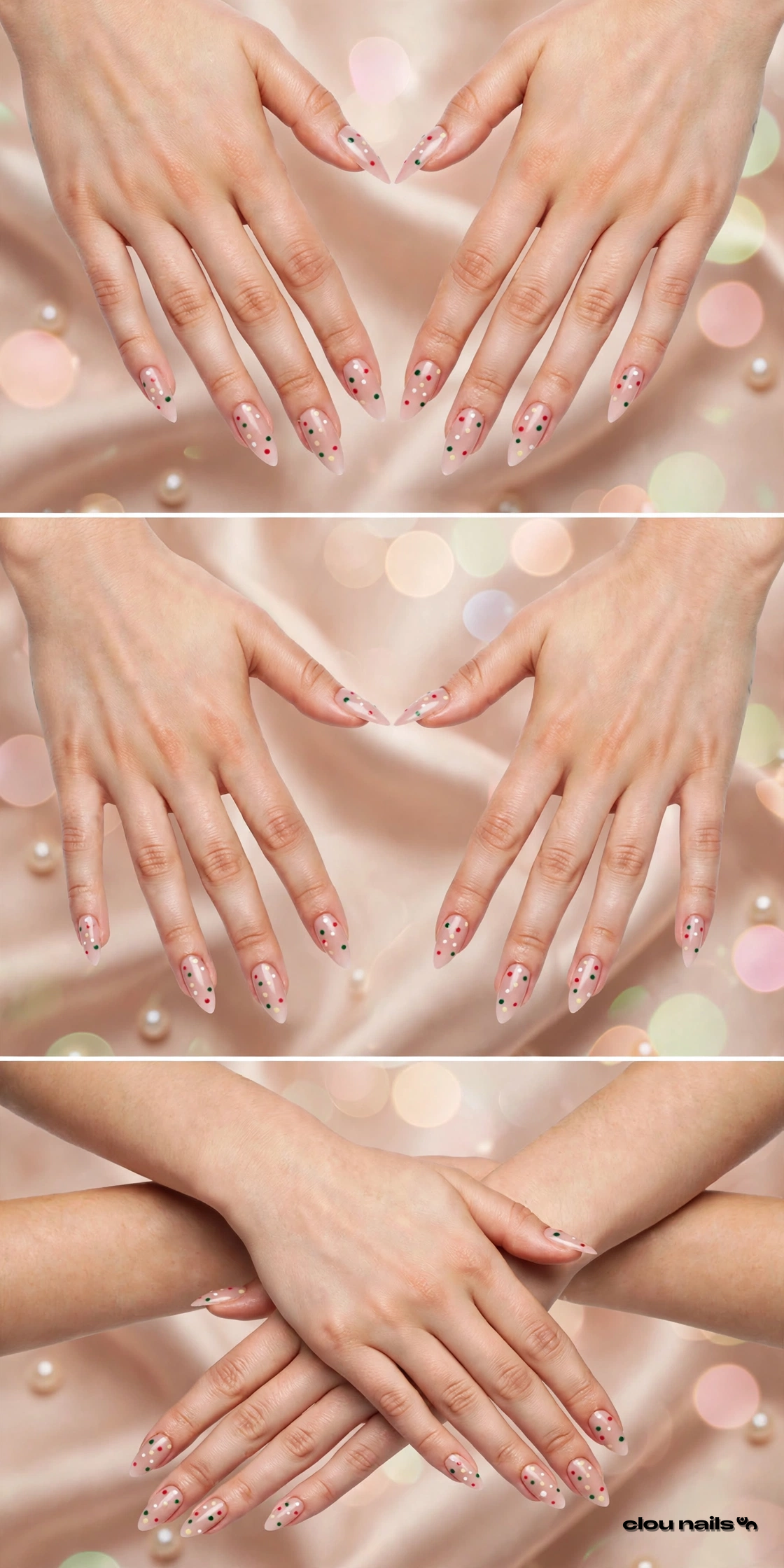 Nail Art Badem Orta Press-On Takma Tırnak Seti (5066)