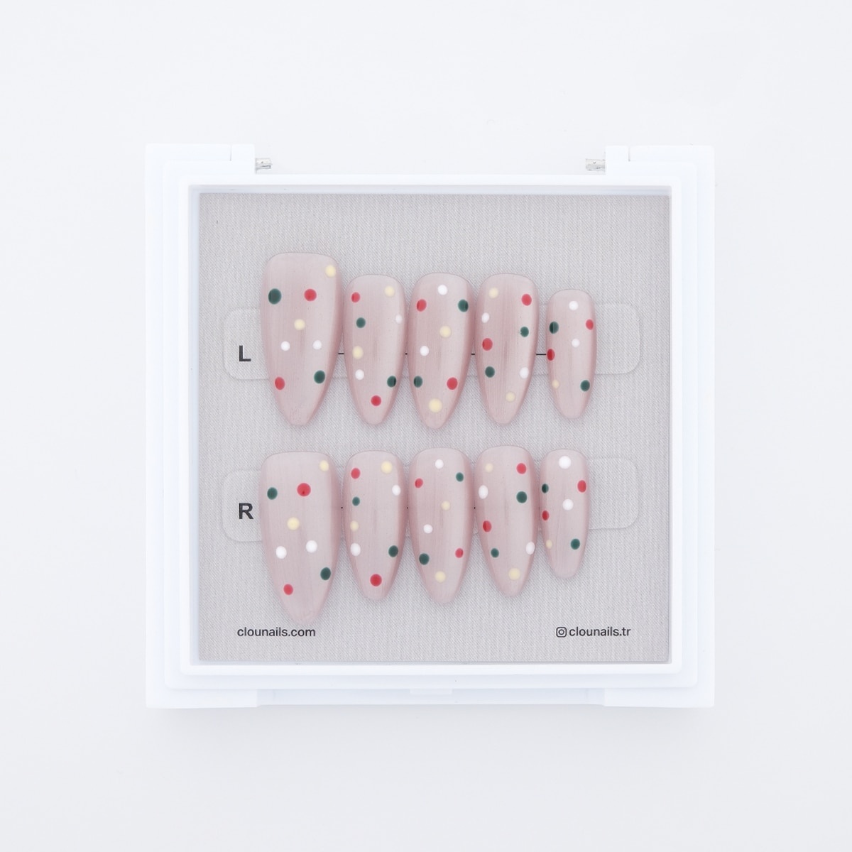 Nail Art Badem Orta Press-On Takma Tırnak Seti (5066) Duruş