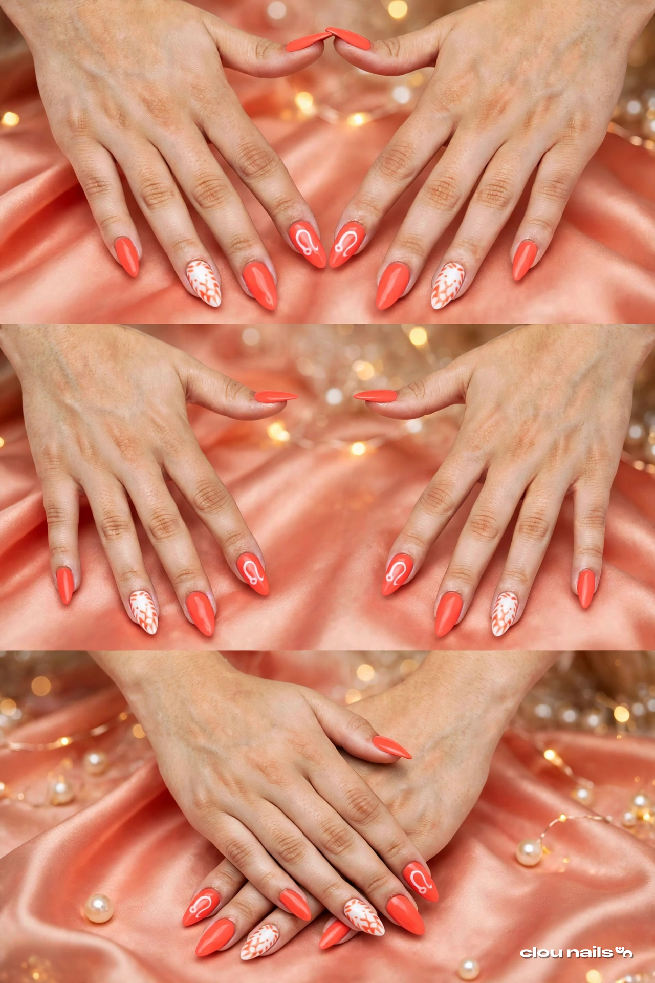 Nail Art Badem Orta Press-On Takma Tırnak Seti (CN1107)