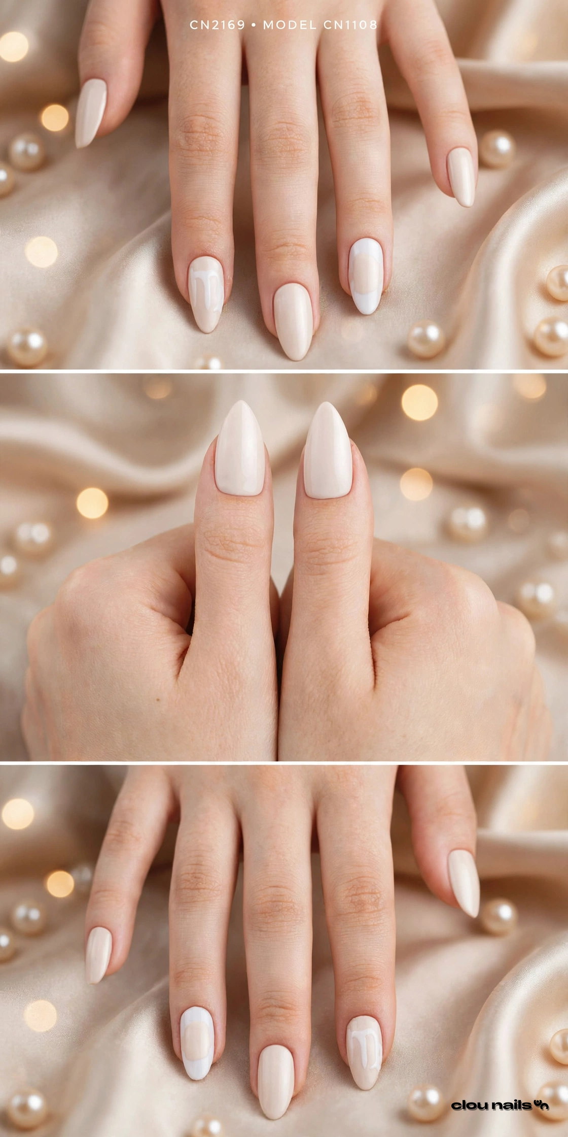 Nail Art Badem Orta Press-On Takma Tırnak Seti (CN1108)