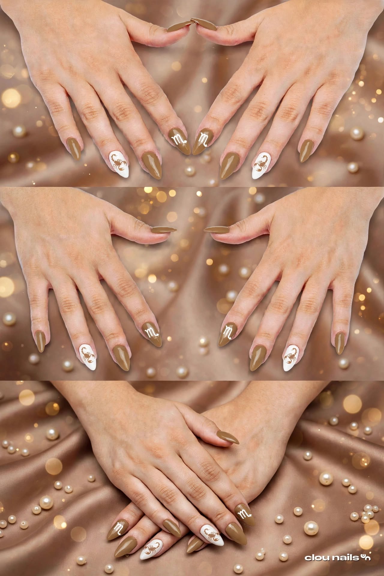 Nail Art Badem Orta Press-On Takma Tırnak Seti (CN1110)