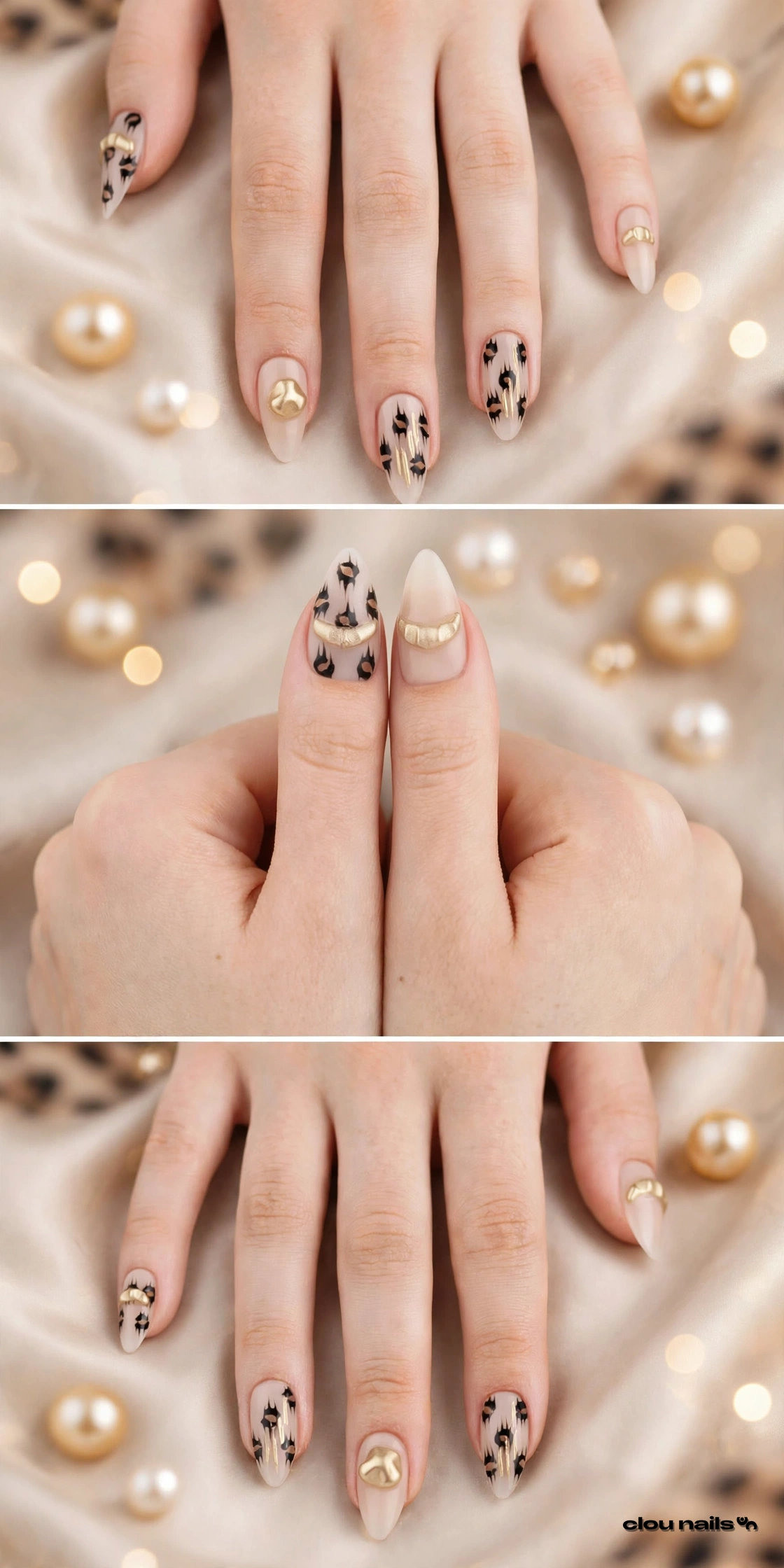 Nail Art Badem Orta Press-On Takma Tırnak Seti (CN1864)