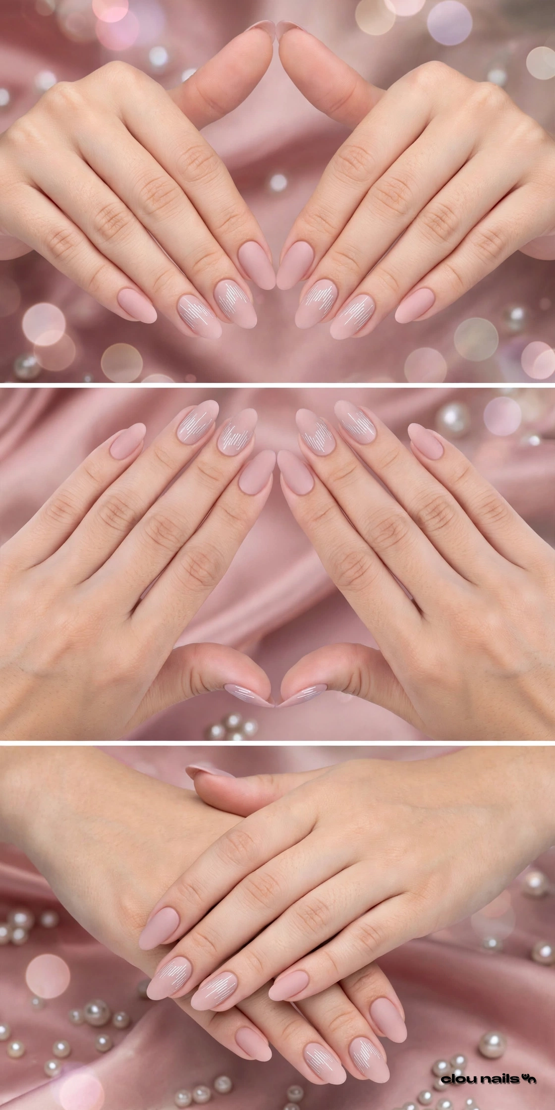 Nail Art Badem Orta Press-On Takma Tırnak Seti (CN2034)