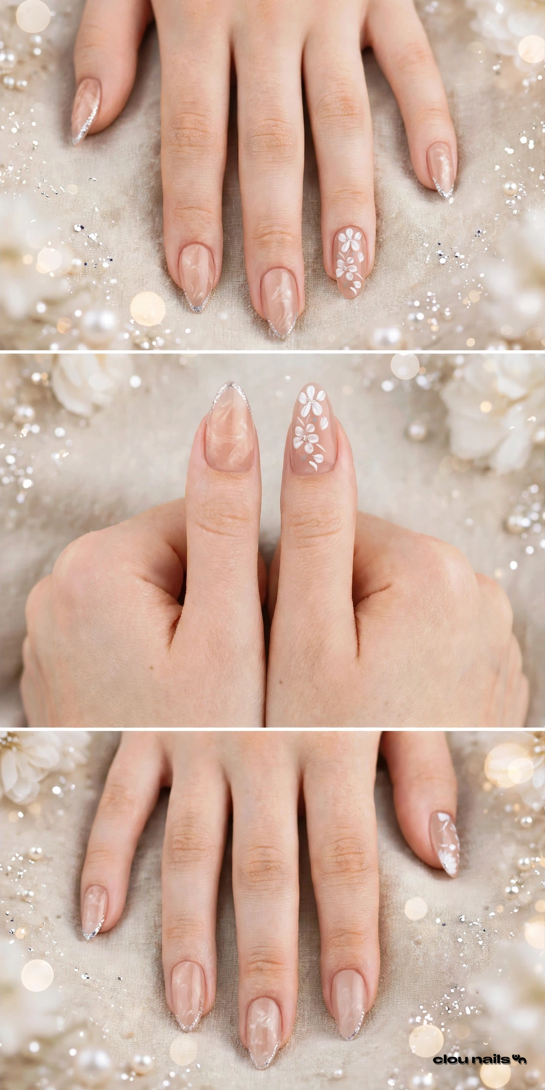 Nail Art Badem Orta Press-On Takma Tırnak Seti (CN241191)