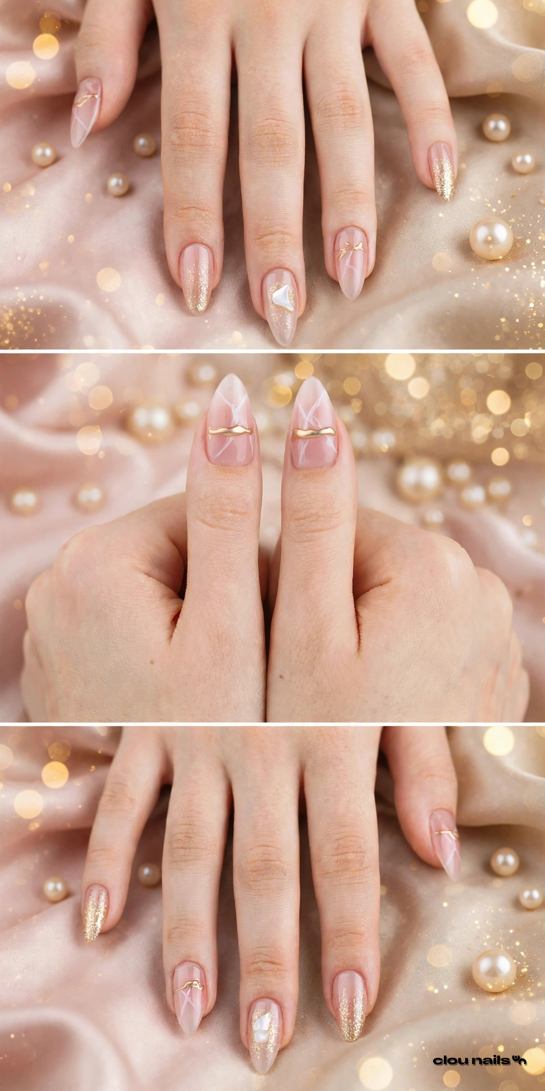 Nail Art Badem Orta Press-On Takma Tırnak Seti (CN241192)
