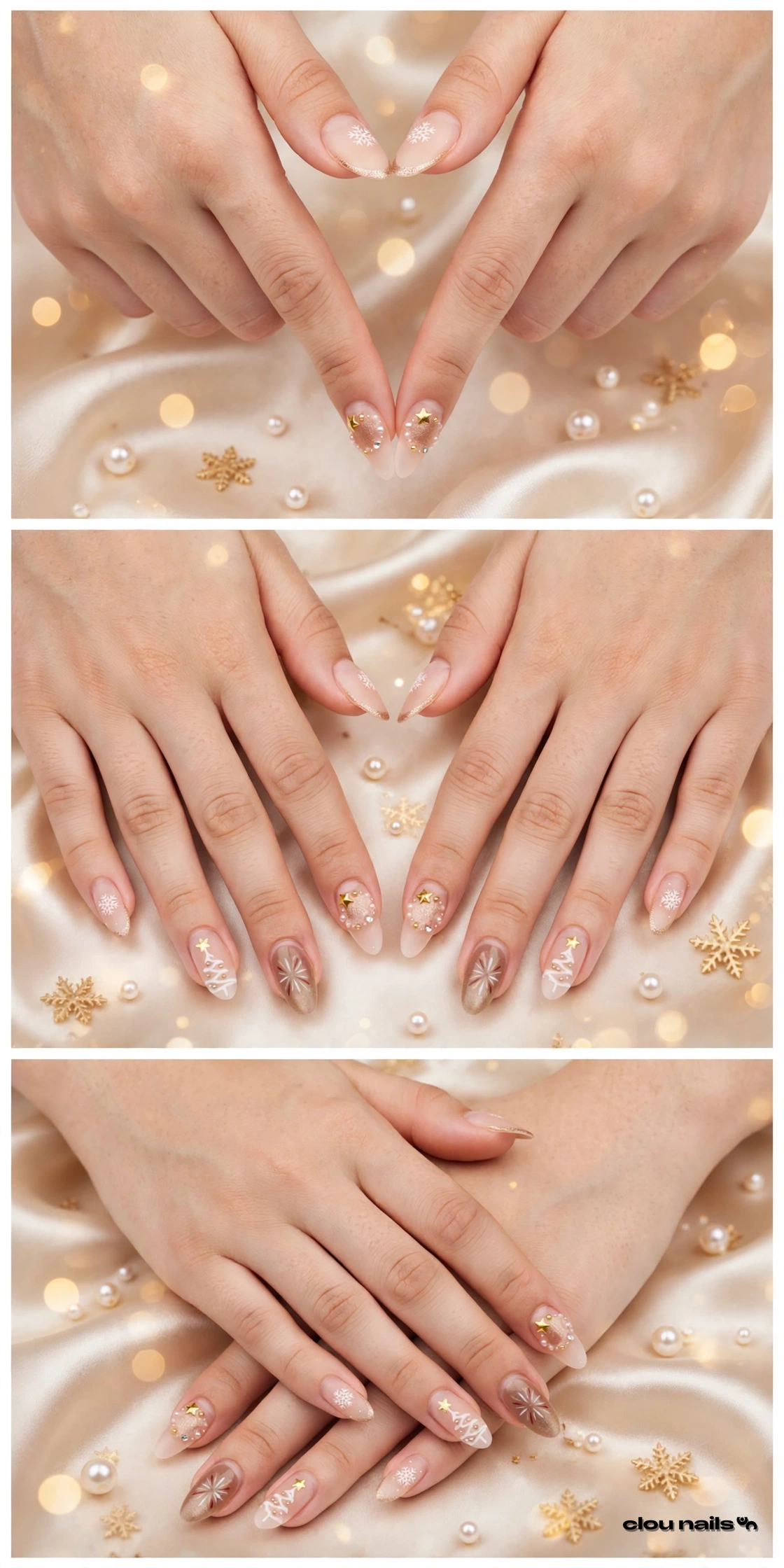 Nail Art Badem Orta Press-On Takma Tırnak Seti (OV007)