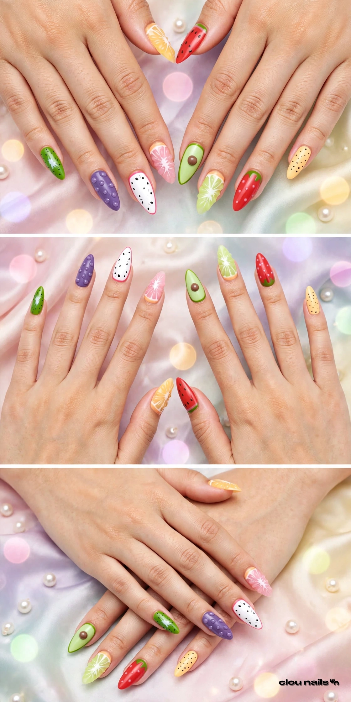 Nail Art Badem Uzun Press-On Takma Tırnak Seti (BA017)