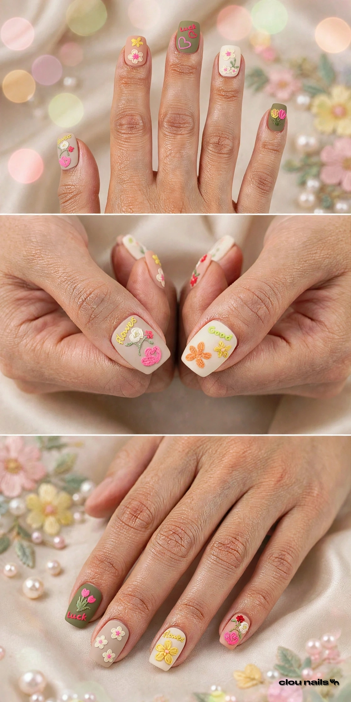 Nail Art Balerin Orta Press-On Takma Tırnak Seti (CN19371)