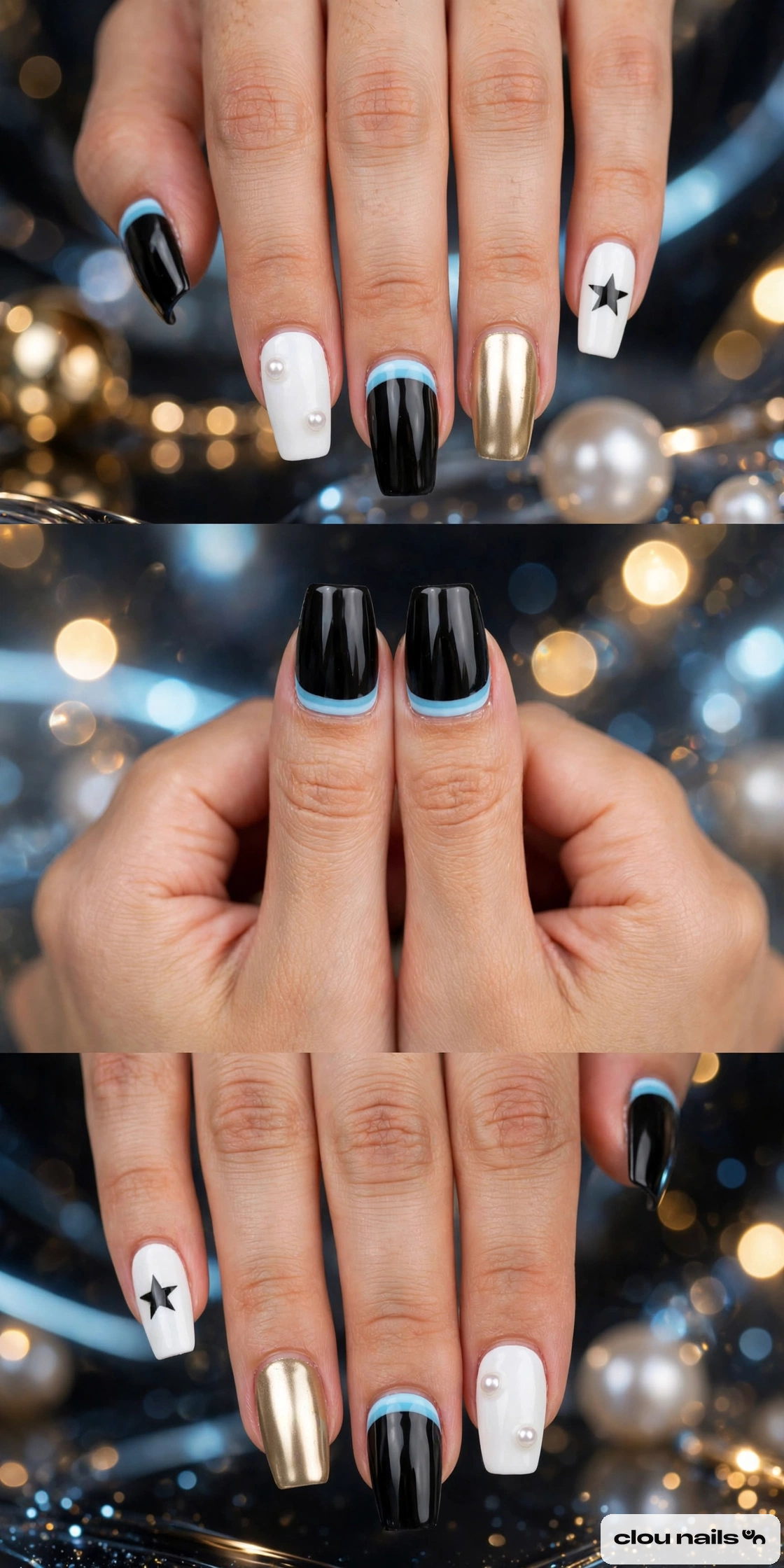 Nail Art Balerin Orta Press-On Takma Tırnak Seti (KA013)