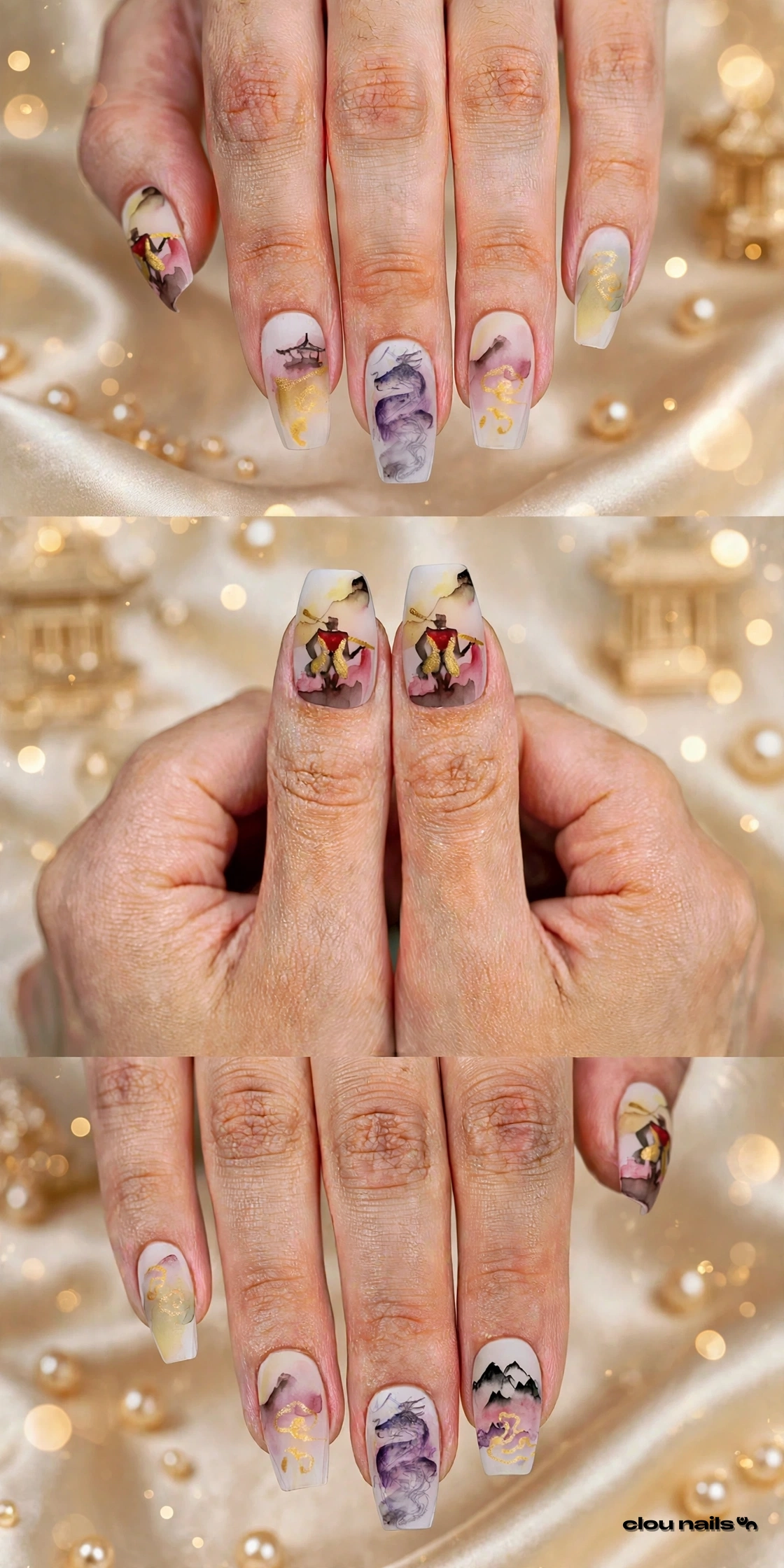 Nail Art Balerin Uzun Press-On Takma Tırnak Seti (CN3933)