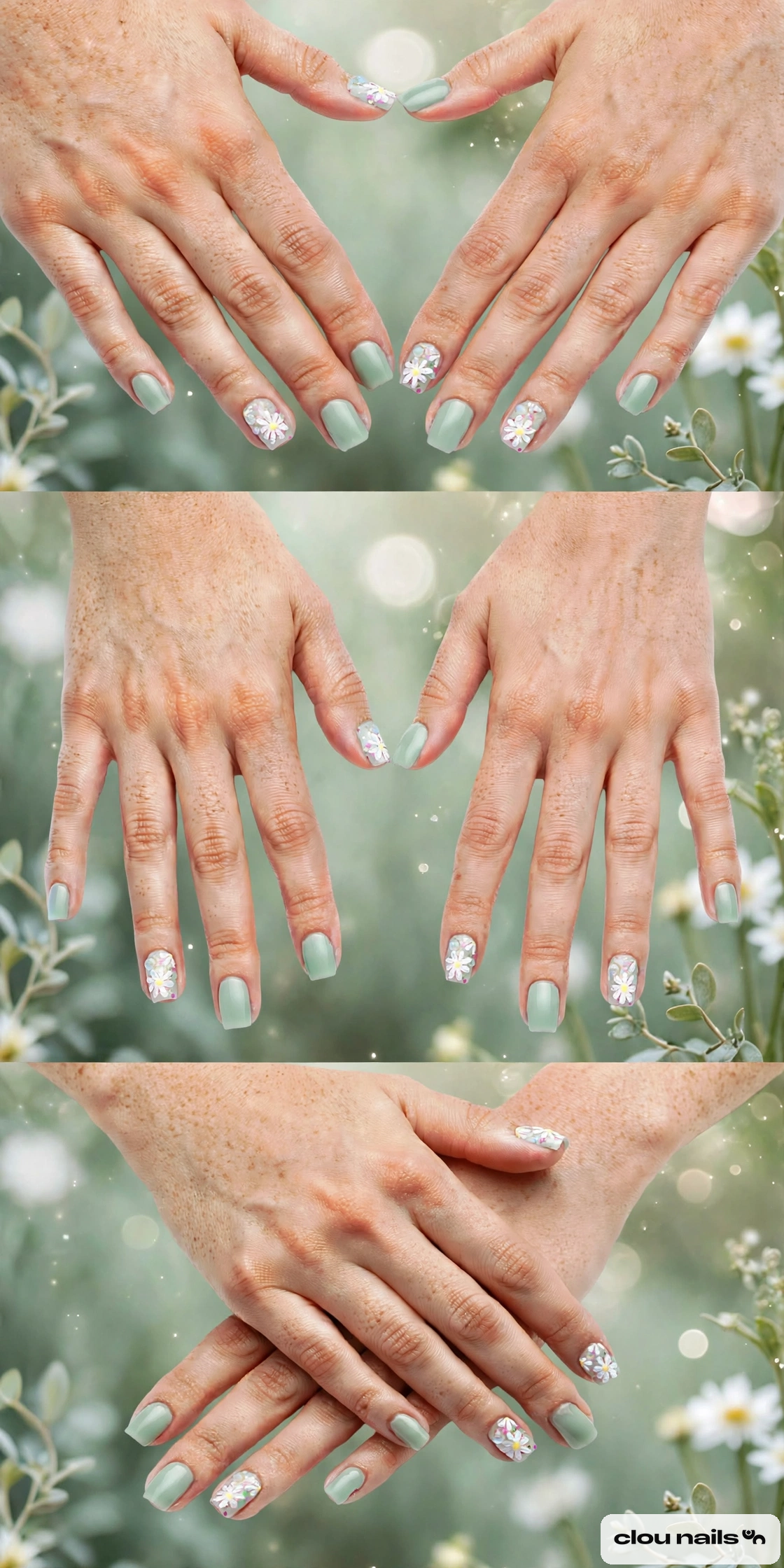 Nail Art Küt Kısa Press-On Takma Tırnak Seti (CN1646)