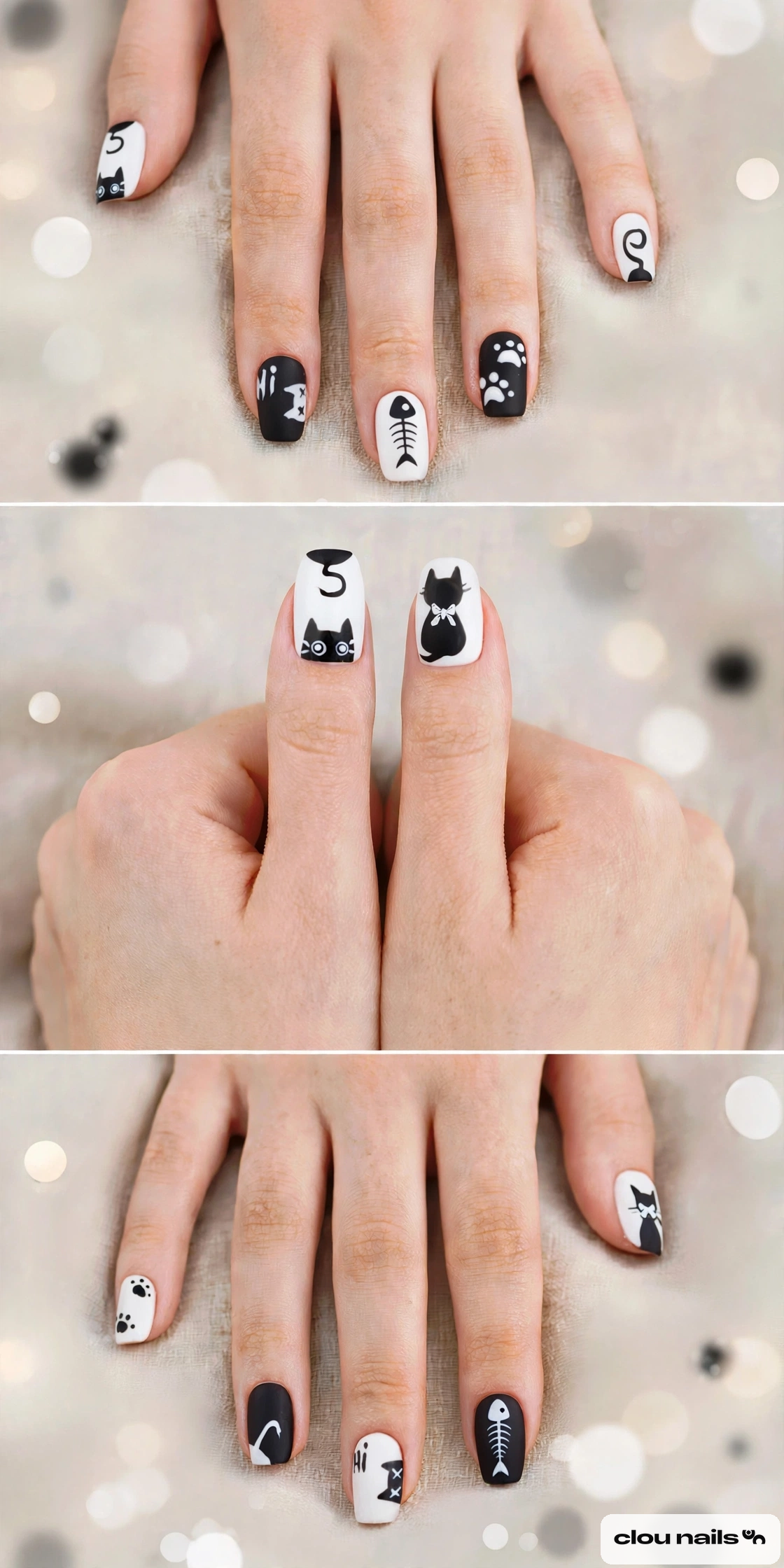 Nail Art Küt Kısa Press-On Takma Tırnak Seti (CN2325)