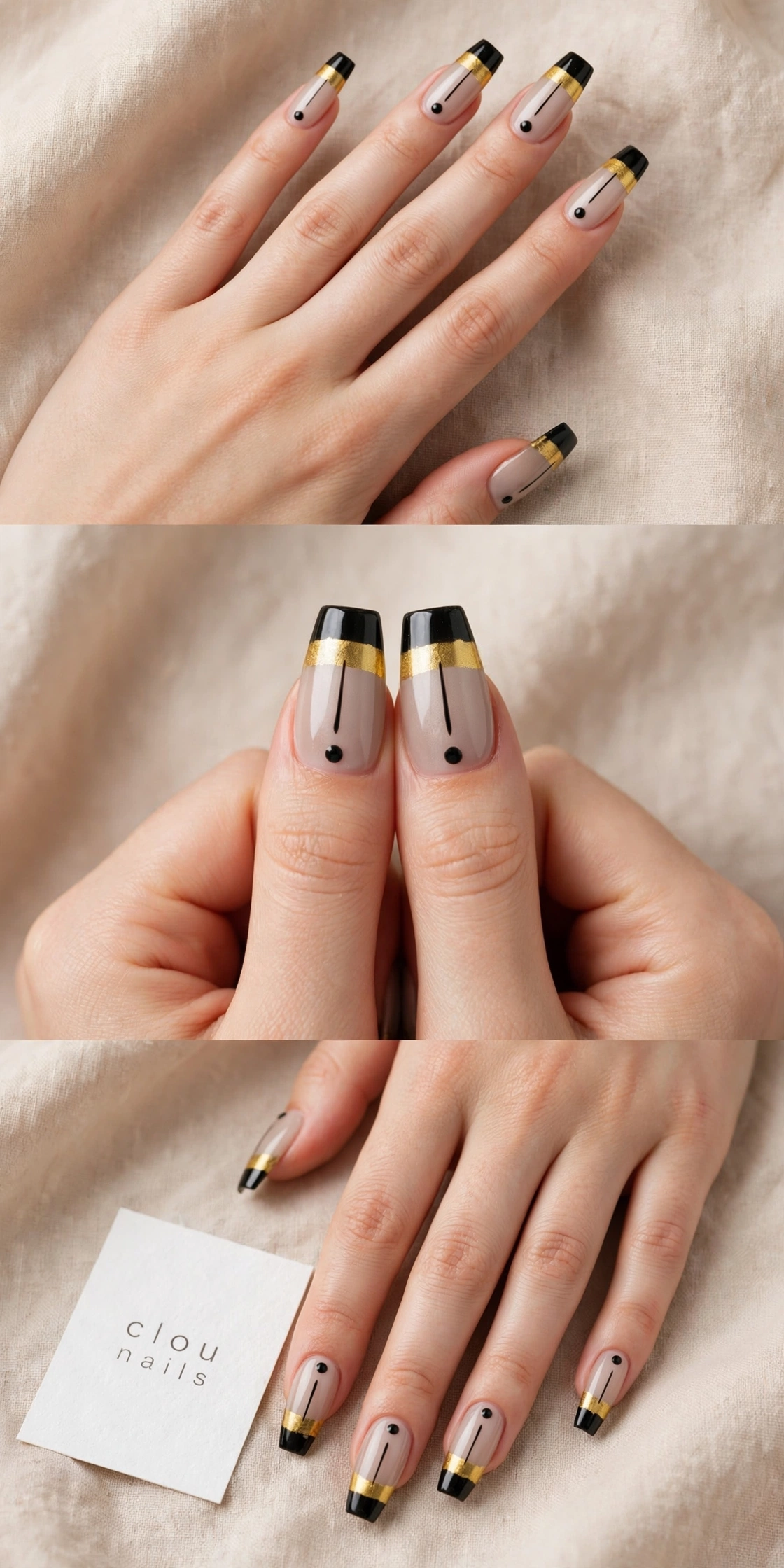 Nail Art Küt Kısa Press-On Takma Tırnak Seti (CN2396)