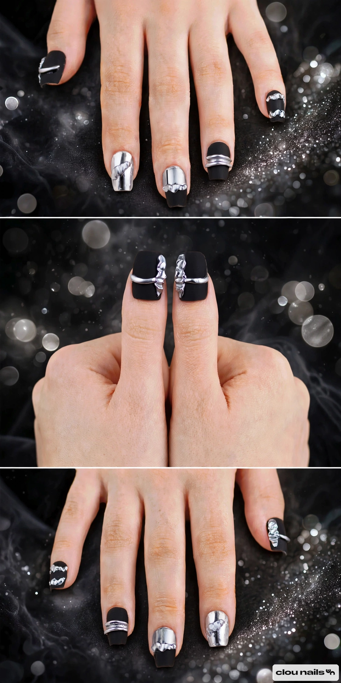 Nail Art Küt Kısa Press-On Takma Tırnak Seti (CN24877)