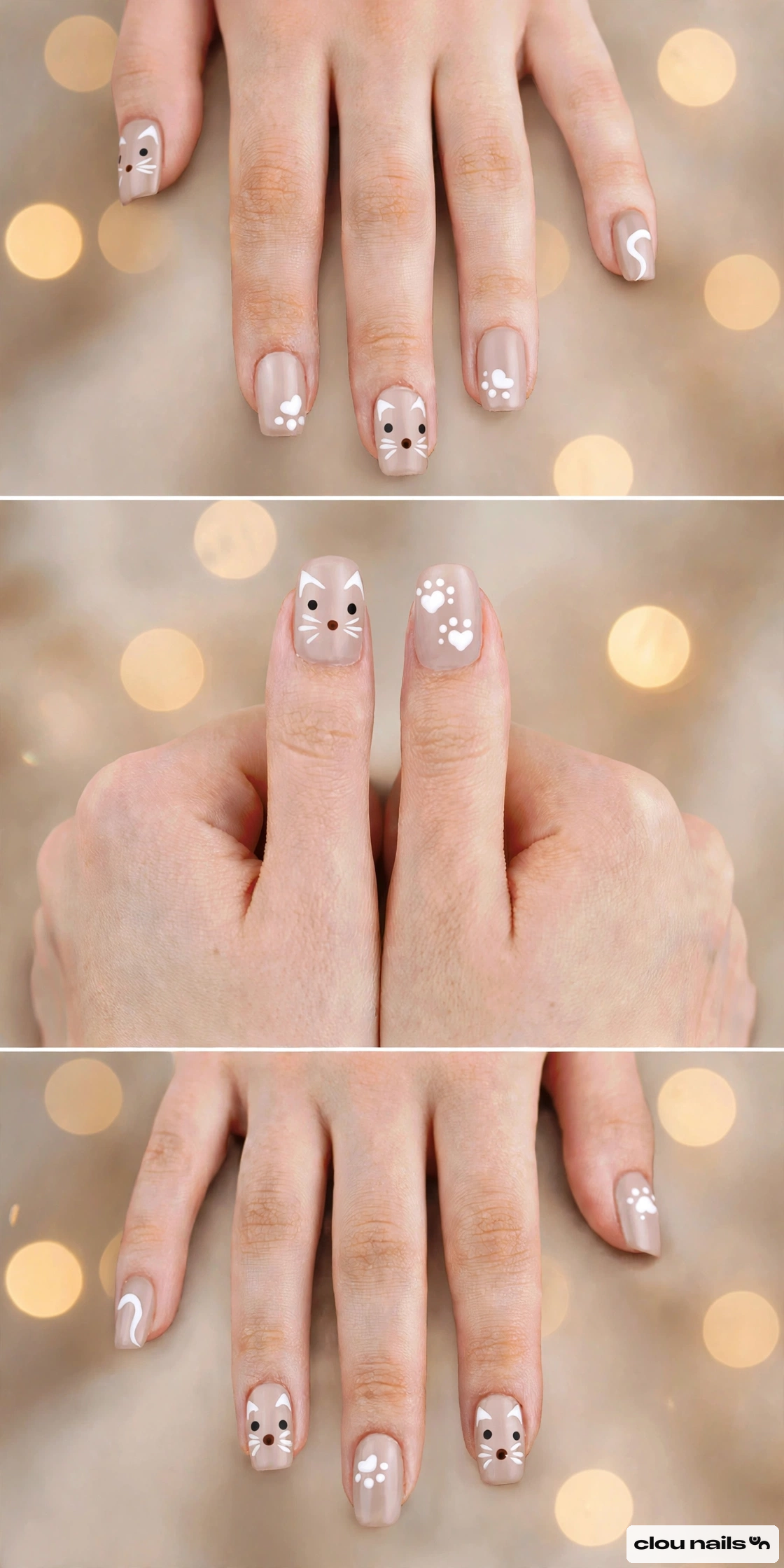 Nail Art Küt Kısa Press-On Takma Tırnak Seti (CN24991)