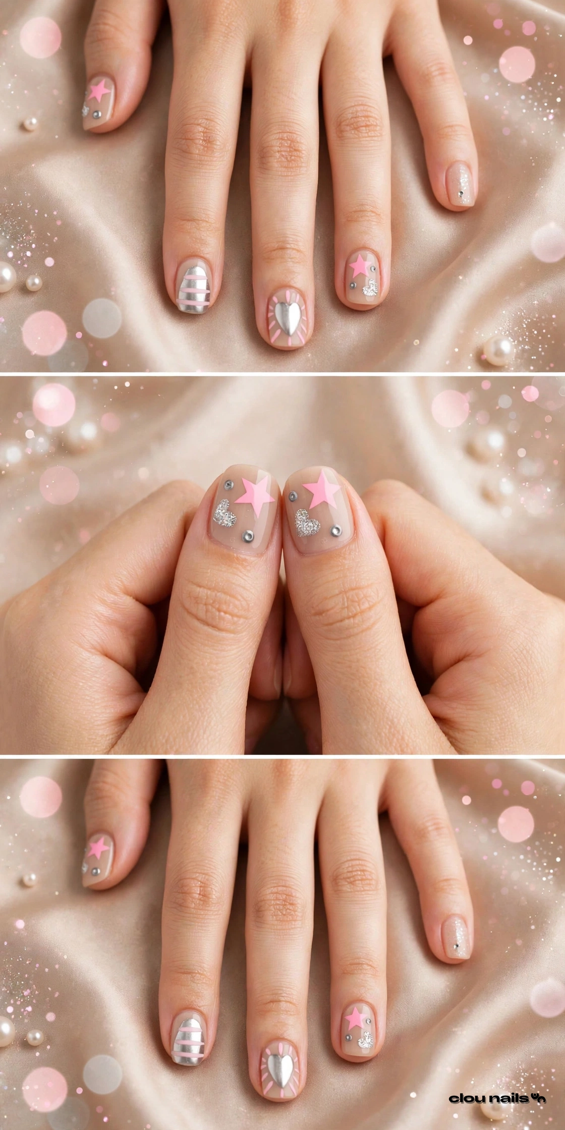 Nail Art Küt Orta Press-On Takma Tırnak Seti (KO018)