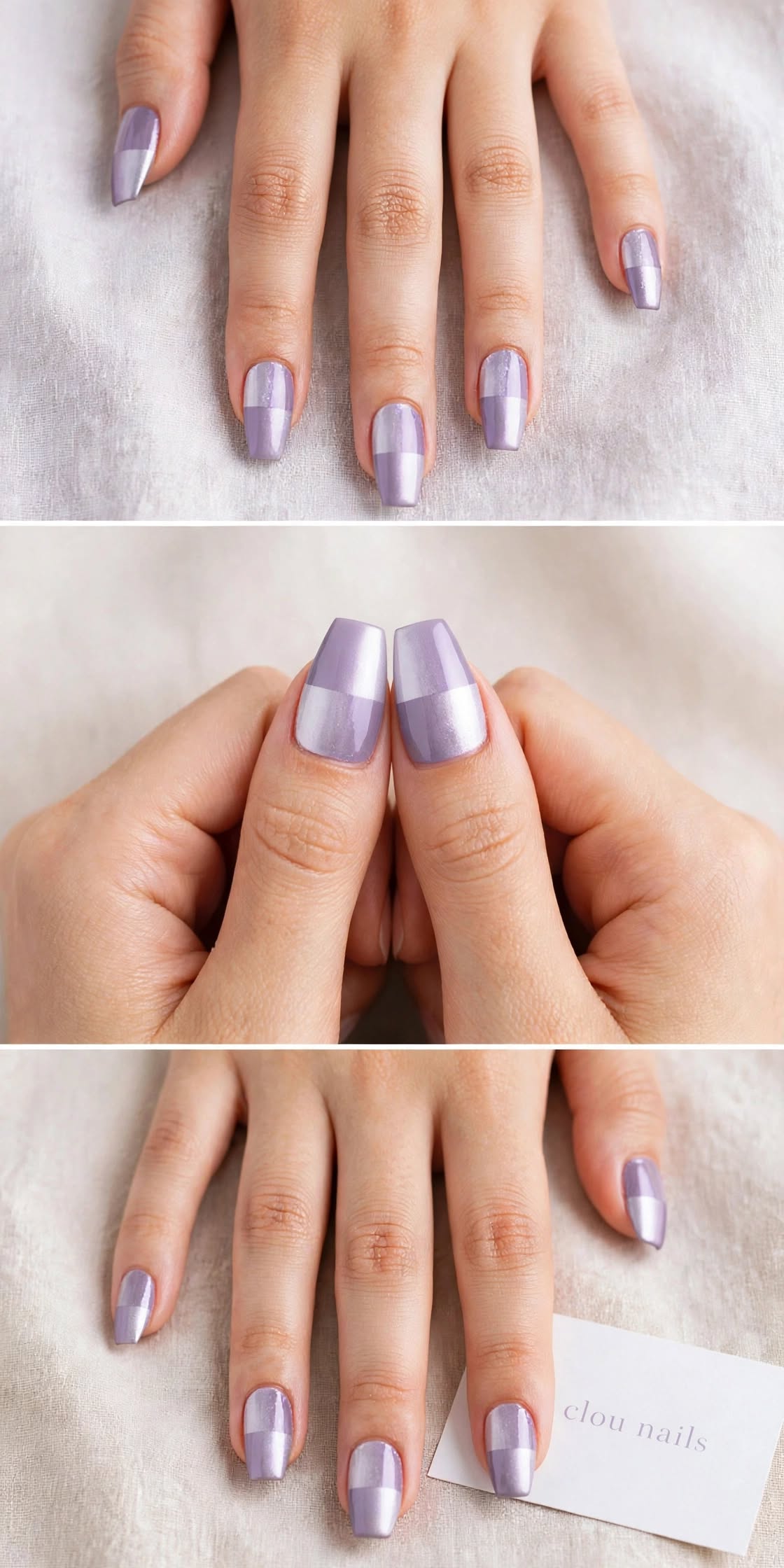 Ombre Balerin Orta Press-On Takma Tırnak Seti (CN3232)
