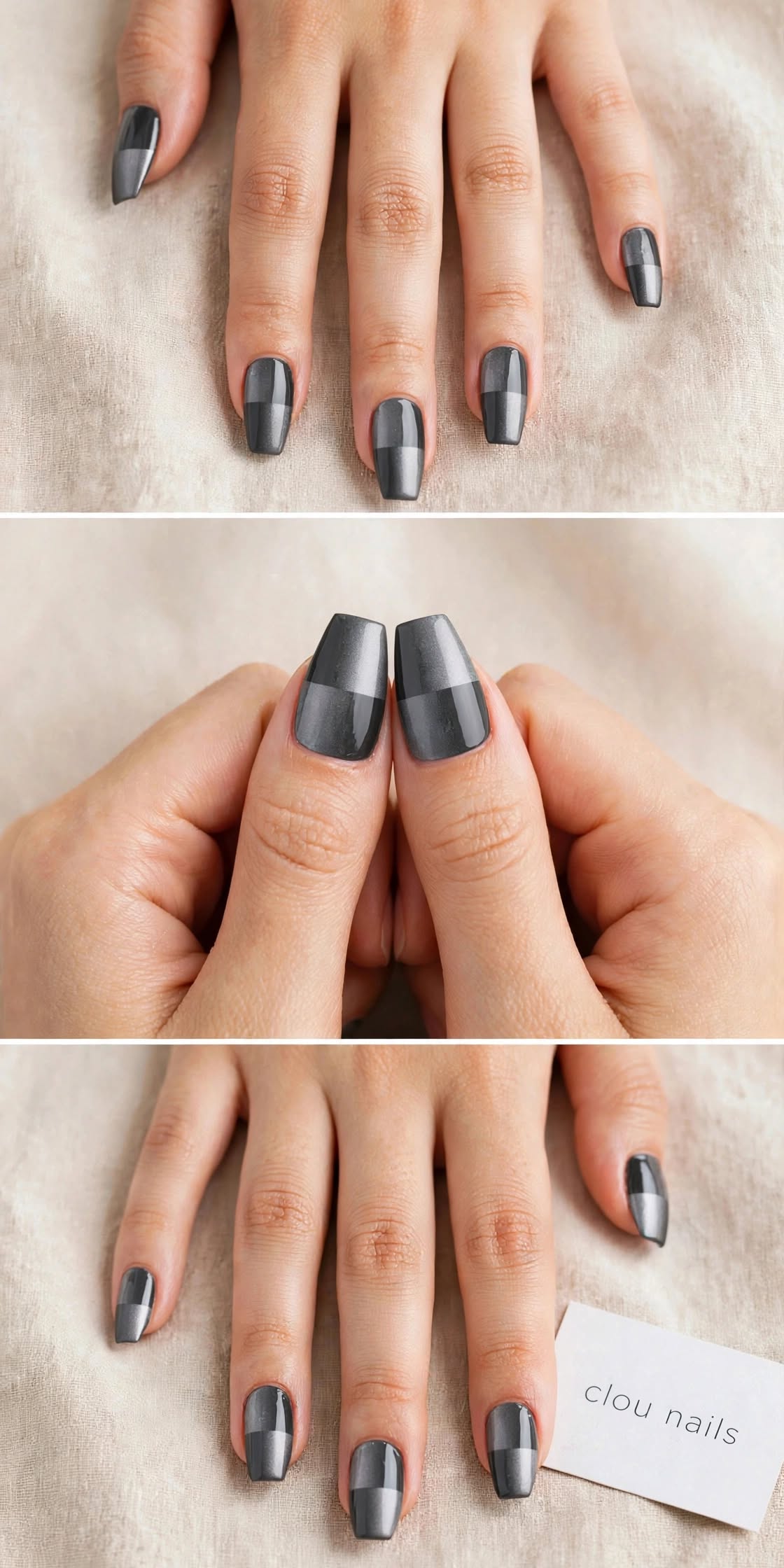 Ombre Balerin Orta Press-On Takma Tırnak Seti (CN3239)