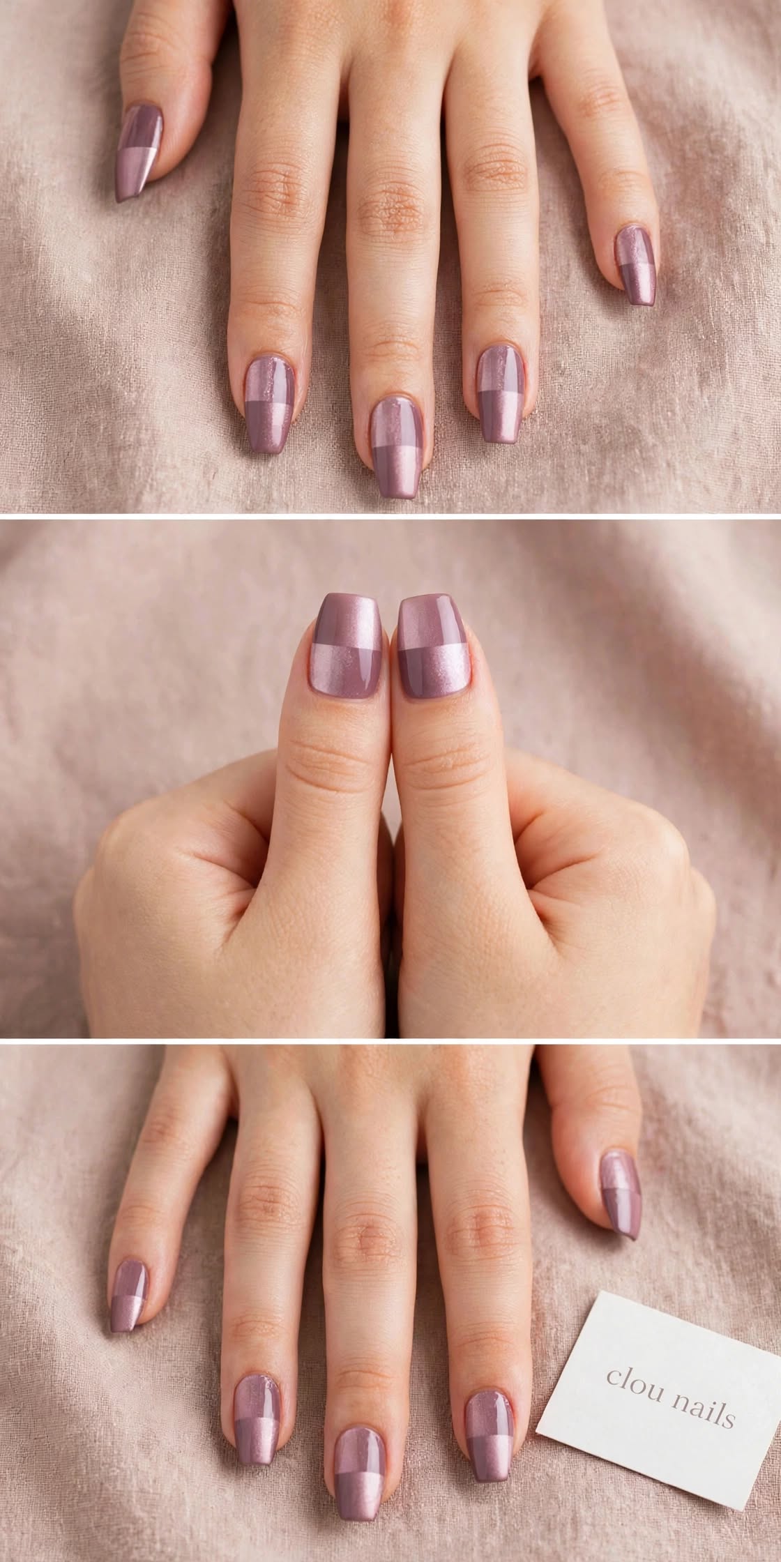 Ombre Balerin Orta Press-On Takma Tırnak Seti (CN3258)