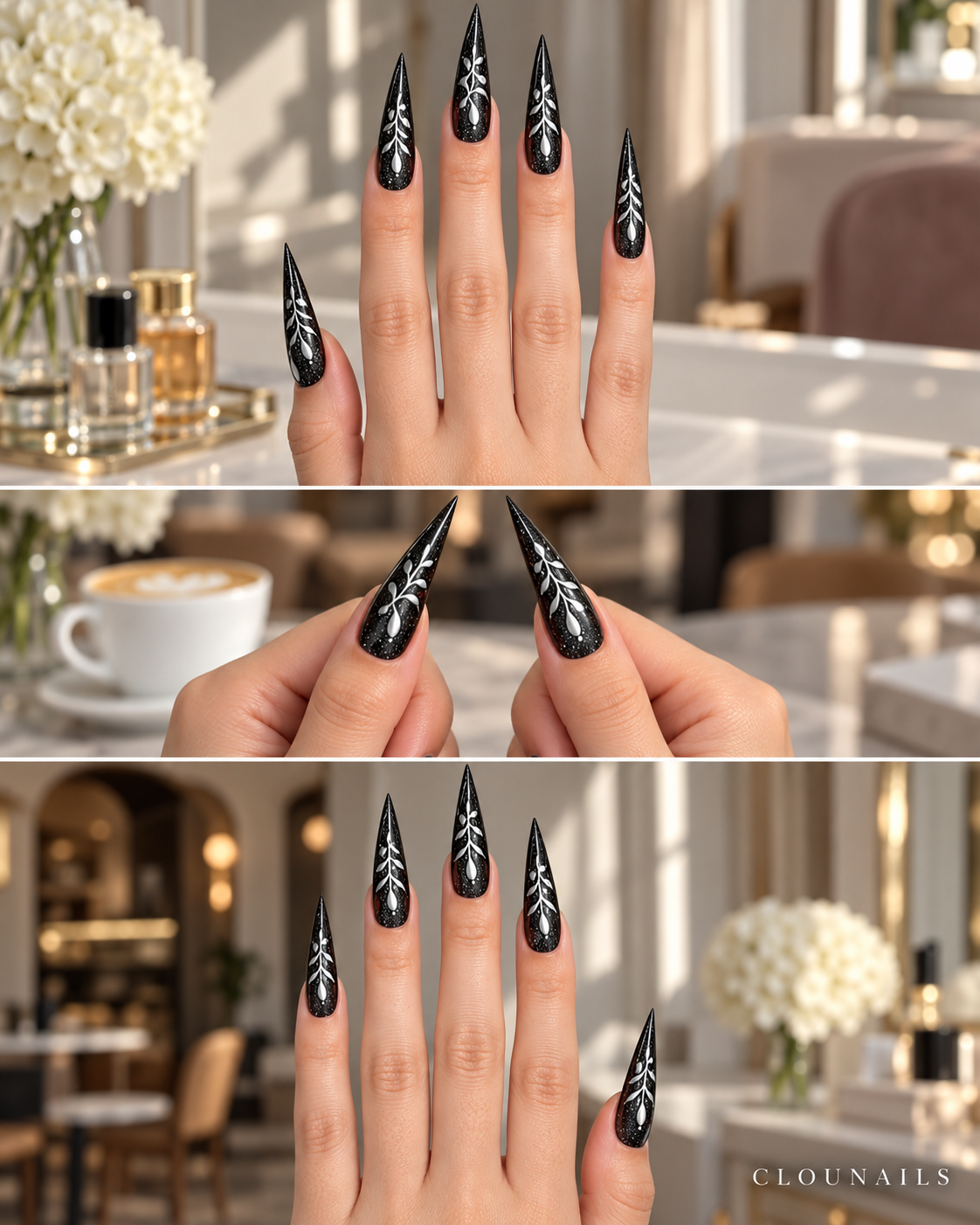 Özel Seri Stiletto Ekstra Uzun Press-On Takma Tırnak Seti (CN2567)