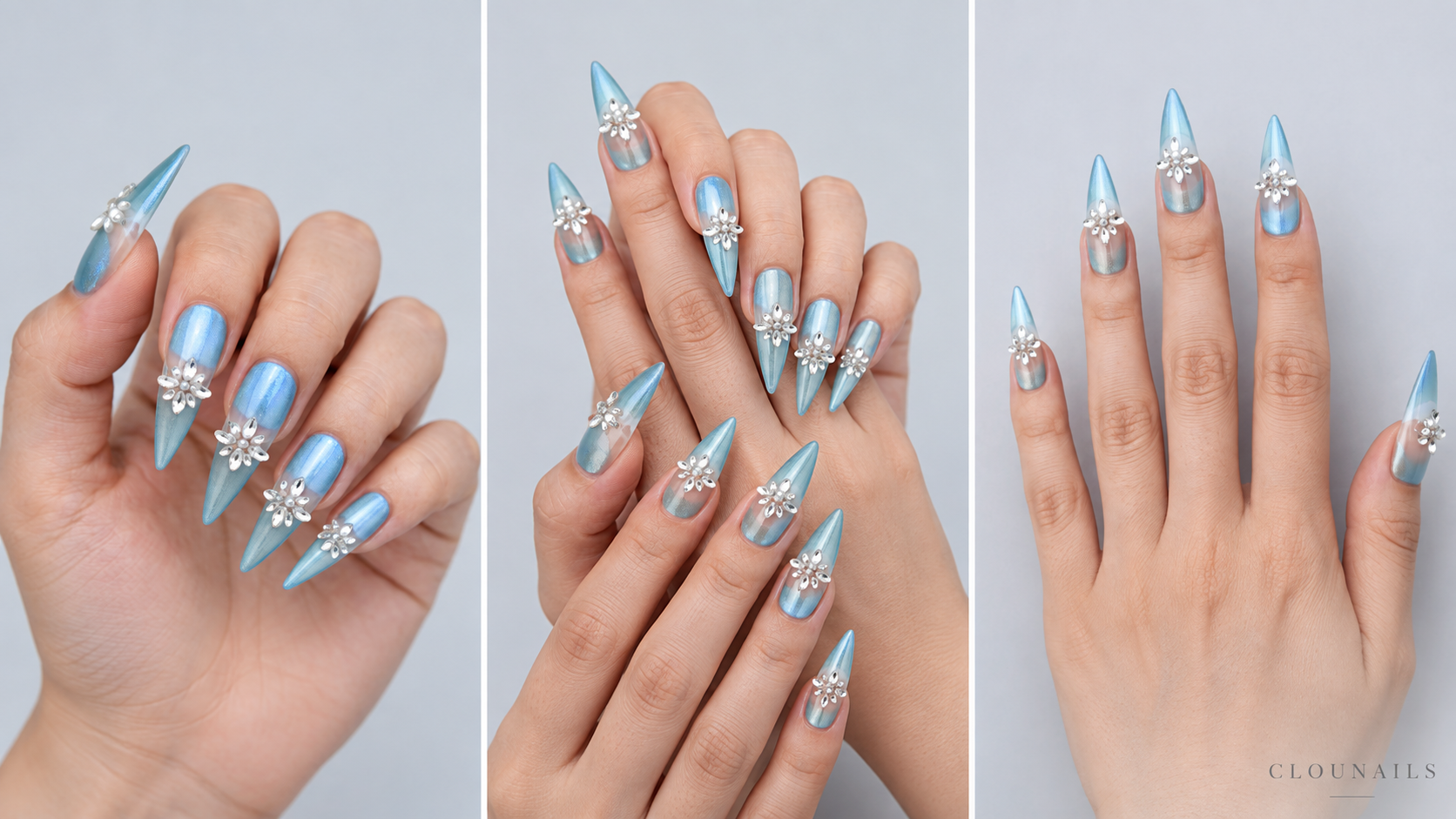 Özel Seri Stiletto Uzun Press-On Takma Tırnak Seti (CN2232)