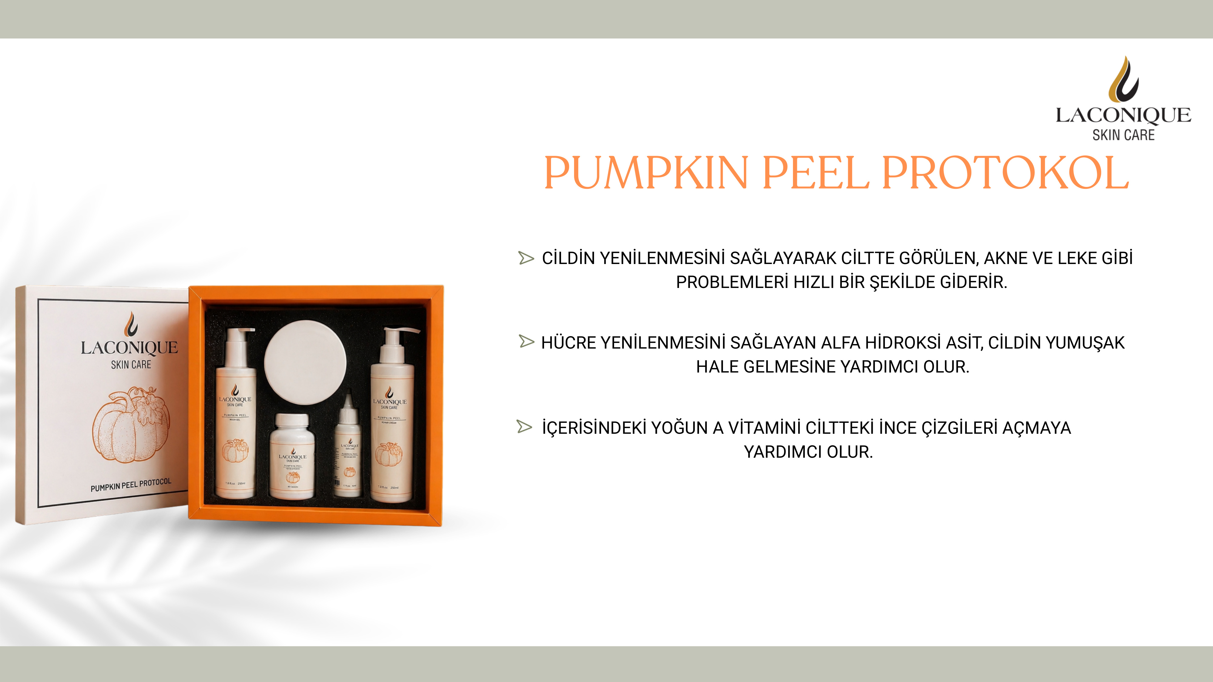 Laconique Pumpkin Peel Profesyonel Cilt Yenileme Kiti