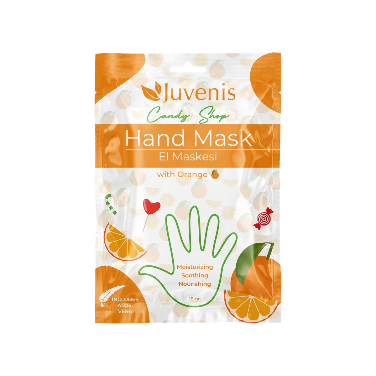 Clou Nails Candy Shop Portakallı Canlandırıcı El Maskesi (El & Vücut Bakımı)